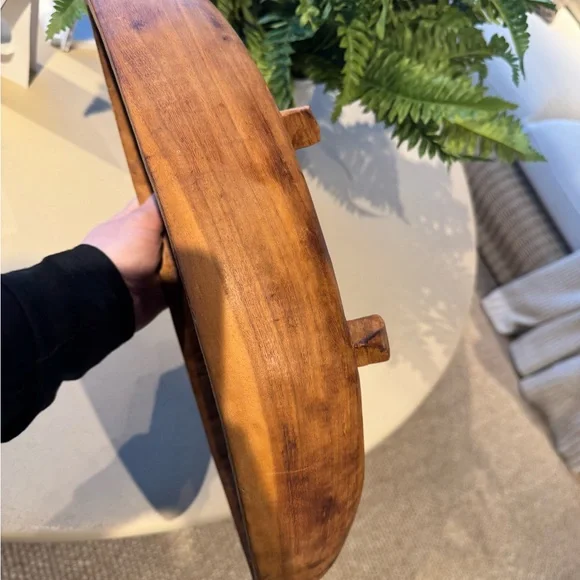 Vintage wooden dough bowl